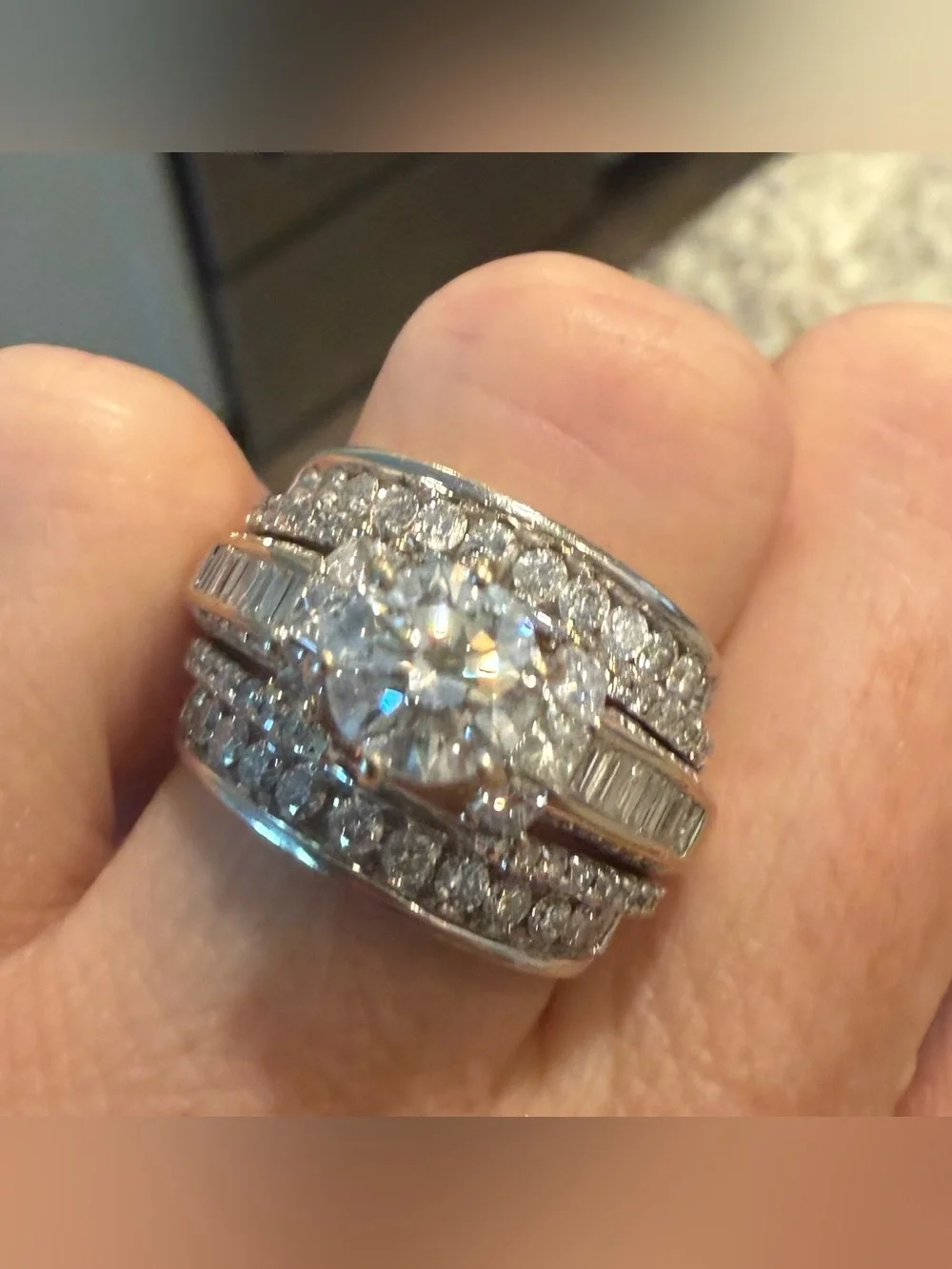 Diamond Bridal Set 14kt & 18kt appraised at $10,500